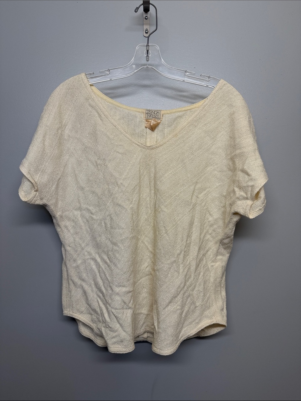 Vintage Zonda Nellis Cream Knit Oversized Blouse